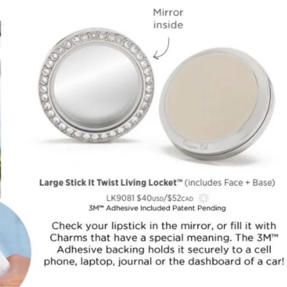 Origami Owl Stick It Twist Silver Living Locket with Wonder Woman Charms - New - Picture 6 of 6